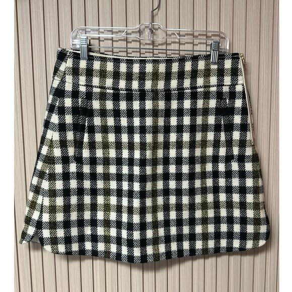 J.Crew Dresses & Skirts - J.Crew Plaid Oxford Wool A-Line Mini Skirt Size 10